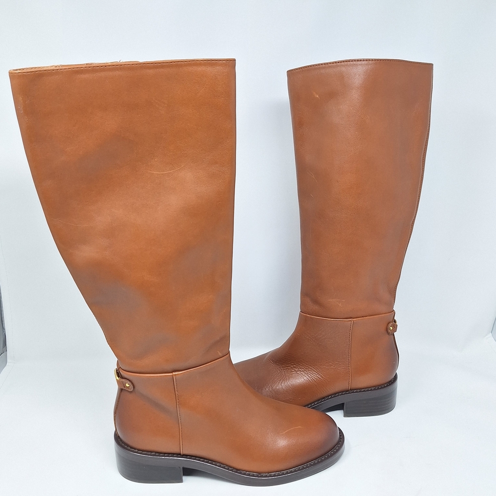 Sam Edelman Milla Mable Rich Cognac Tan Knee High Dressy Riding Boots